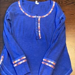 Free People Henley Thermal Tee M